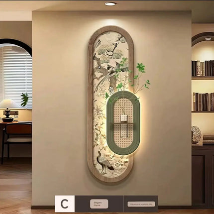 Retro Botanical Illuminated Mural Lamp - Corridor Wall Art