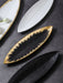 Japanese Ceramic Leaf Plate: Exquisite Quicksand Texture and Gold Rim