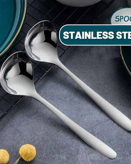 Long Handled Stainless Steel Spoon for Hot Pot, Ice Cream, and More