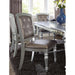 Silver Elegance Dining Set with Crystal Button Tufted Chairs