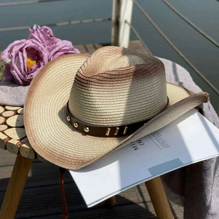 Vintage-Inspired Thick Straw Cowboy Hat