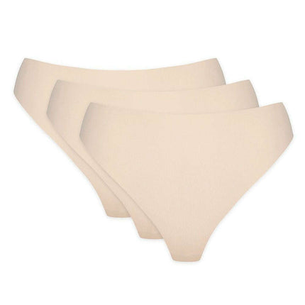 Seamless Thong Underwear 3-Pack – Cotton Gusset, Invisible Fit - Très Elite