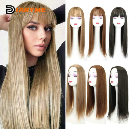 Seamless White Hair Clip-In Bangs for Effortless Style Transformation - Très Elite