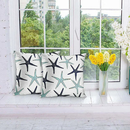 Seaside Bliss Cushion Covers - Set of 2 Stylish 18x18 Inch - Très Elite