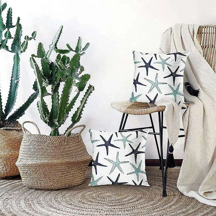 Seaside Bliss Cushion Covers - Set of 2 Stylish 18x18 Inch - Très Elite