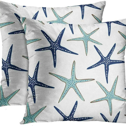 Seaside Bliss Cushion Covers - Set of 2 Stylish 18x18 Inch - Très Elite