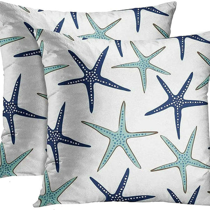 Seaside Bliss Cushion Covers - Set of 2 Stylish 18x18 Inch - Très Elite