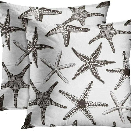 Seaside Bliss Cushion Covers - Set of 2 Stylish 18x18 Inch - Très Elite