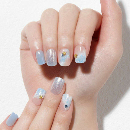 Seaside Serenity Gel Nail Kit - 30-Piece Premium Collection - Très Elite