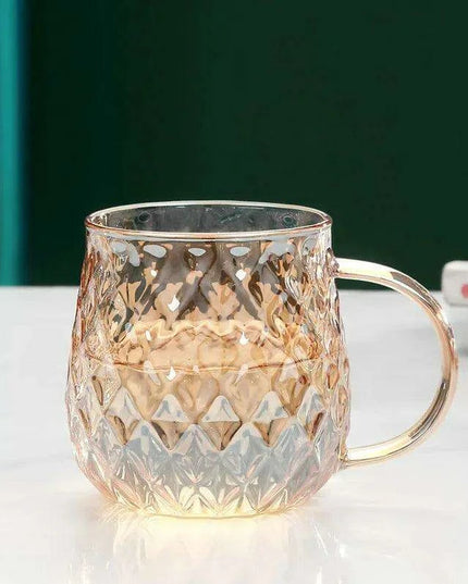 Elegant 1.8L Diamond Pattern Glass Kettle for Juices, Milk, Coffee, and Tea - Stylish Drinkware Set for Family Gatherings