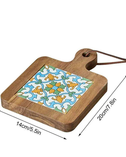 Chic Wooden Beverage Coasters - Heat-Resistant Drink Pads for Home and Workspace