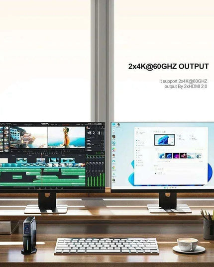 Ultimate Intel Alder Lake Mini PC: Dual SSD Storage, 4K Visuals, Windows 11 & Custom RGB Lighting