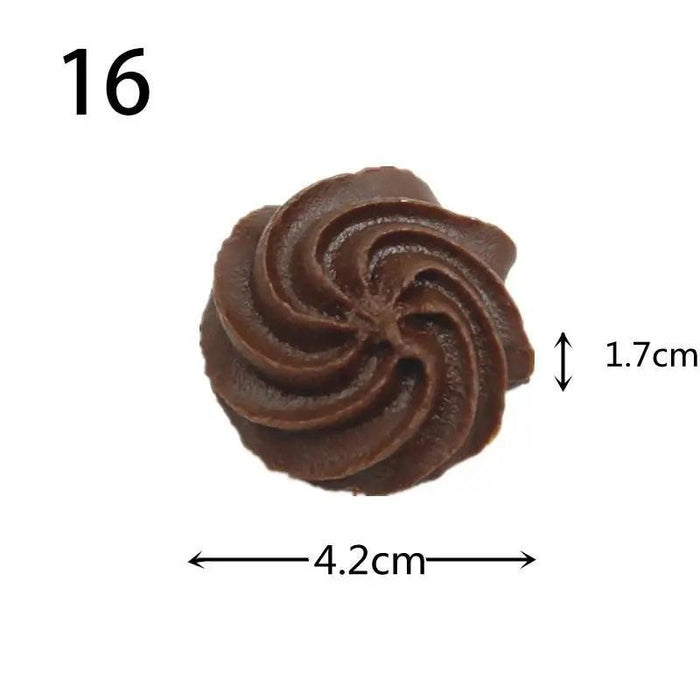 Lifelike Cookie Display Collection - 16 Realistic Replicas for Bakery Showcases and Photography