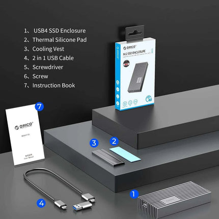Next-Gen USB4 NVMe M.2 SSD Enclosure - Unleash Lightning-Fast Data Transfers