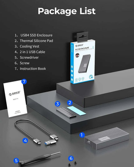 Next-Gen USB4 NVMe M.2 SSD Enclosure - Unleash Lightning-Fast Data Transfers