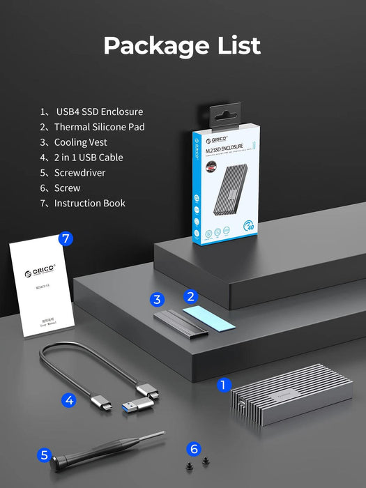Next-Gen USB4 NVMe M.2 SSD Enclosure - Unleash Lightning-Fast Data Transfers