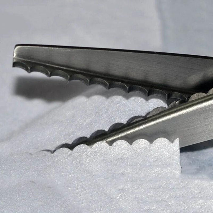 Precision Wave Lace Crafting Scissors - Premium Stainless Steel for Sewing and DIY Projects