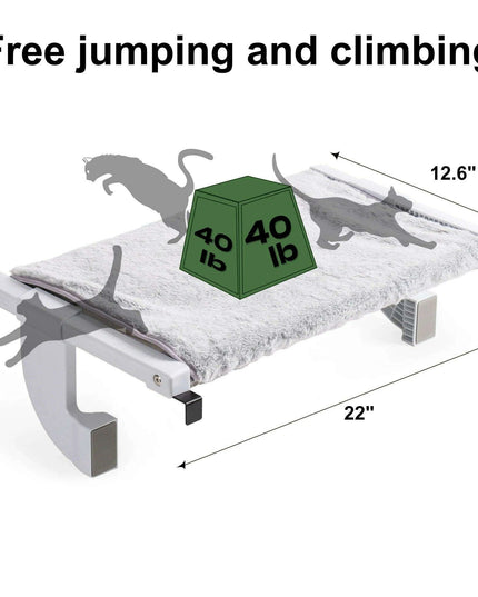 Adjustable Cat Window Lounge - Lightweight Portable Perch for Bird Watching & Sunbathing, 55x35x18 cm, 1.3kg