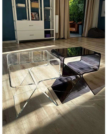Sleek Black Acrylic Nightstand - Modern Design for Elegant Home Decor