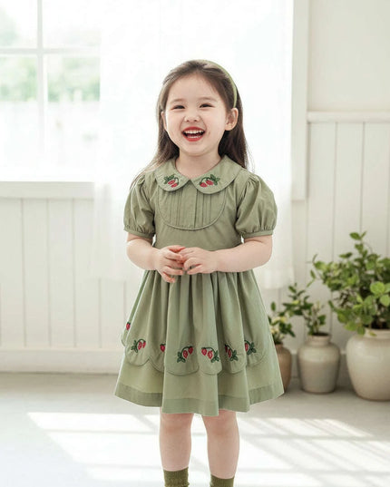Elegant Spanish Lolita Toddler Dress - Ideal for Birthdays and Eid Celebrations