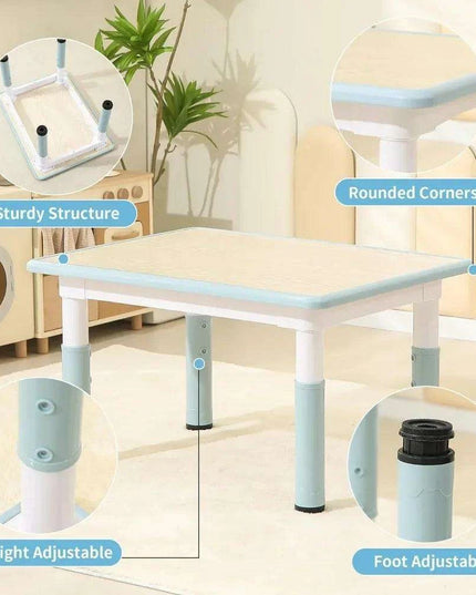 Adjustable Kids Study Desk and Chair Combo - Durable, Space-Saving Furniture for Ages 3-10