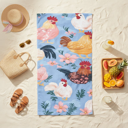 A20MaoX Blue Ocean Creatures Quick-Dry Microfiber Beach Towel