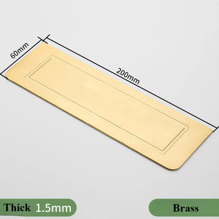 Brass Decorative Furniture Inlay Sheet — Hollow Carved Golden Panel, Sold as 1 or 2 Pieces