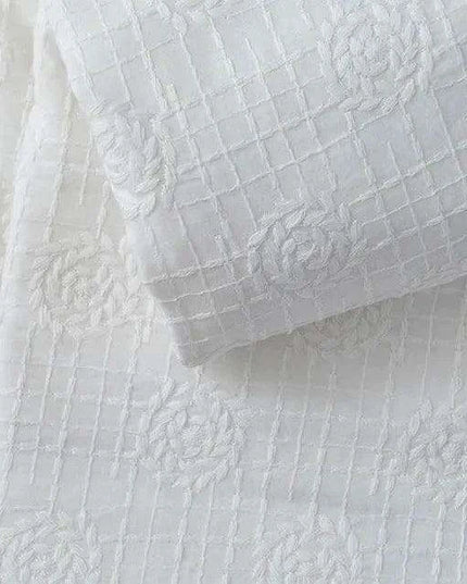 Elegant 100% Cotton White Lace Material