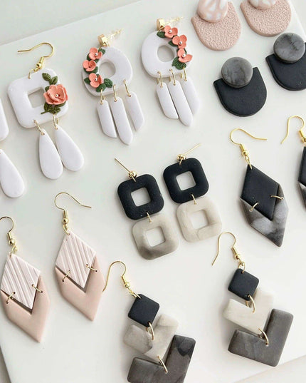 Creative Geometric Polymer Clay Cutters for Unique Earring Creations