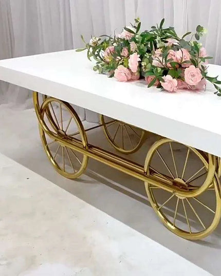 Elegant Minimalist Rectangular Mirror Dining Table for Weddings and Events