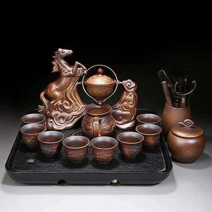 Portable Elegant Gongfu Tea Ceremony Set with Classic Teapot and Infuser