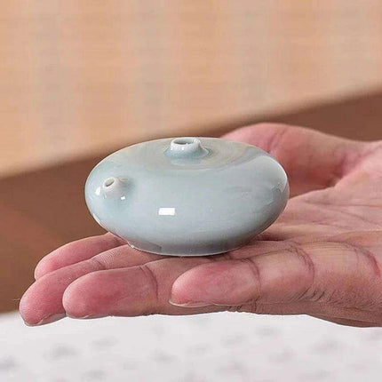 Artisan Water Drop Ceramic Inkstone for Creative Inspiration