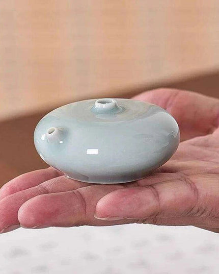 Artisan Water Drop Ceramic Inkstone for Creative Inspiration