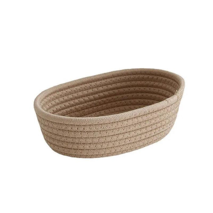 Stylish Scandinavian Cotton Rope Storage Baskets - Elegant Desktop Organizer