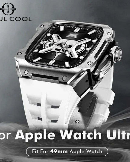 Premium 49mm Stainless Steel Apple Watch Case and Band - Redefine Your Elegance