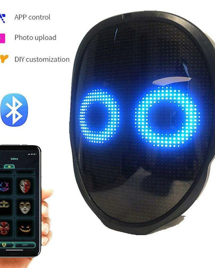 Personalized LED Bluetooth Party Mask with Animated Displays