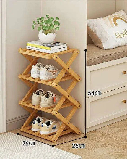 Elegant Expandable Bamboo Shoe Storage Rack with Customizable Tier Options