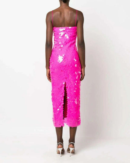 Dazzling Irregular Hem Beaded Summer Dress for Bold Women