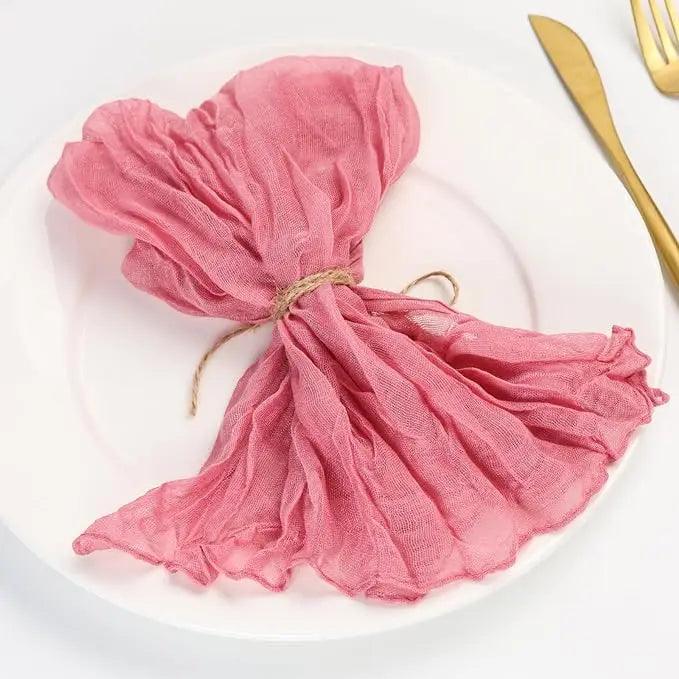 Luxurious 100-Count Gauze Cloth Napkin Set - 19.7 x 19.7 Inch Table Decor