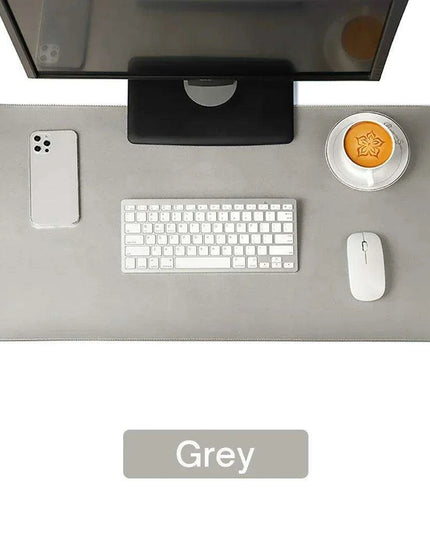 Premium Extra-Large Waterproof PU Leather Desk Protector - Multi-Purpose Mouse Pad for Office & Gaming with Anti-Slip Base