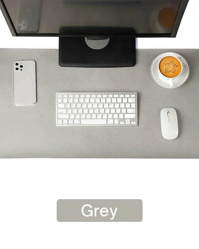 Premium Extra-Large Waterproof PU Leather Desk Protector - Multi-Purpose Mouse Pad for Office & Gaming with Anti-Slip Base