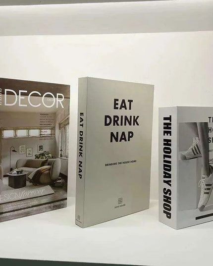 Elegant 3-Piece Decorative Faux Book Set for Home Décor