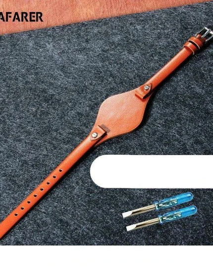 Elegant Cowhide Leather Watch Straps with Rose Steel Buckle - A Luxurious Women's Accessory