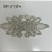 AB Silver Rhinestone Flower Patch for Elegant Wardrobe Embellishment