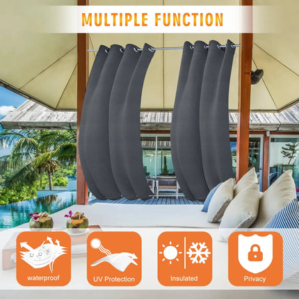 Patio Outdoor Curtain Waterproof Thermal Insulated Double Grommets Sun Block Windproof Window Curtains For Garden Drapes Porch patio-outdoor-curtain-waterproof-thermal-insulated-double-grommets-sun-block-windproof-window-curtains-for-garden-drapes-porch