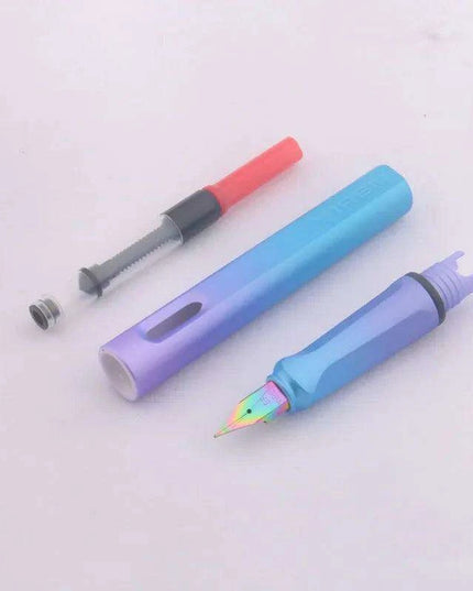 Elegant Aurora Blue-Purple Gradient Fountain Pen Set - Premium Writing Tool for Students and Professionals - Stylish EF Nib Design