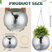 Disco Ball Planters Set of 3 with Hanging Mirror Design