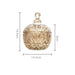 Amber Radiance Crystal Glass Storage Jar with Lid for Jewelry and Event Decor
