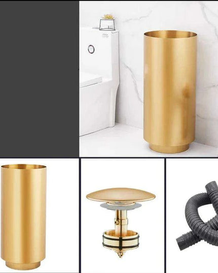 Sophisticated 304 Stainless Steel Round Pedestal Sink