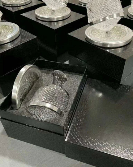 Luxurious Artisan Gyroscope Wine Decanter Set with Premium Red Wine and Elegant Crystal Glassware